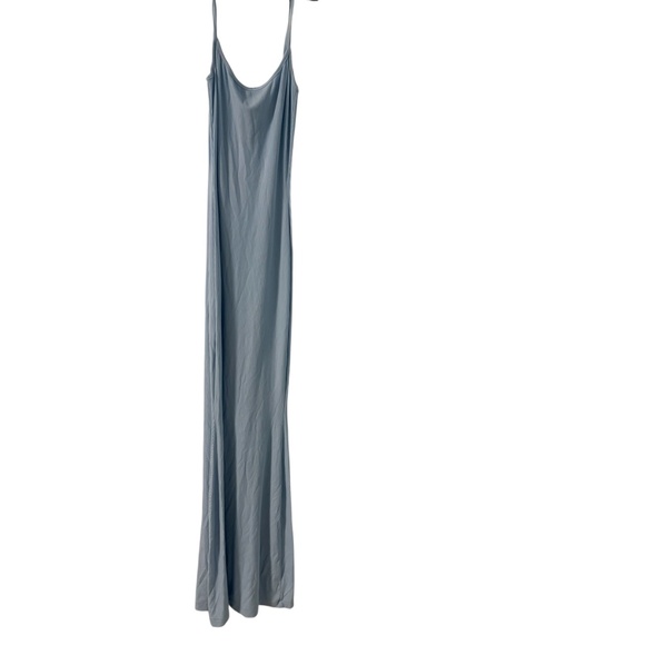 SKIMS Womens XS Light Blue Ribbed Sleeveless Dress Ribbed Long Maxi Bodycon - Picture 10 of 10